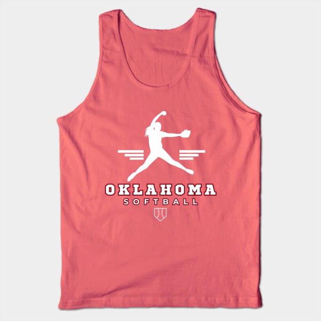 Oklahoma Sooners University Softball Tank Top by College Town Apparel